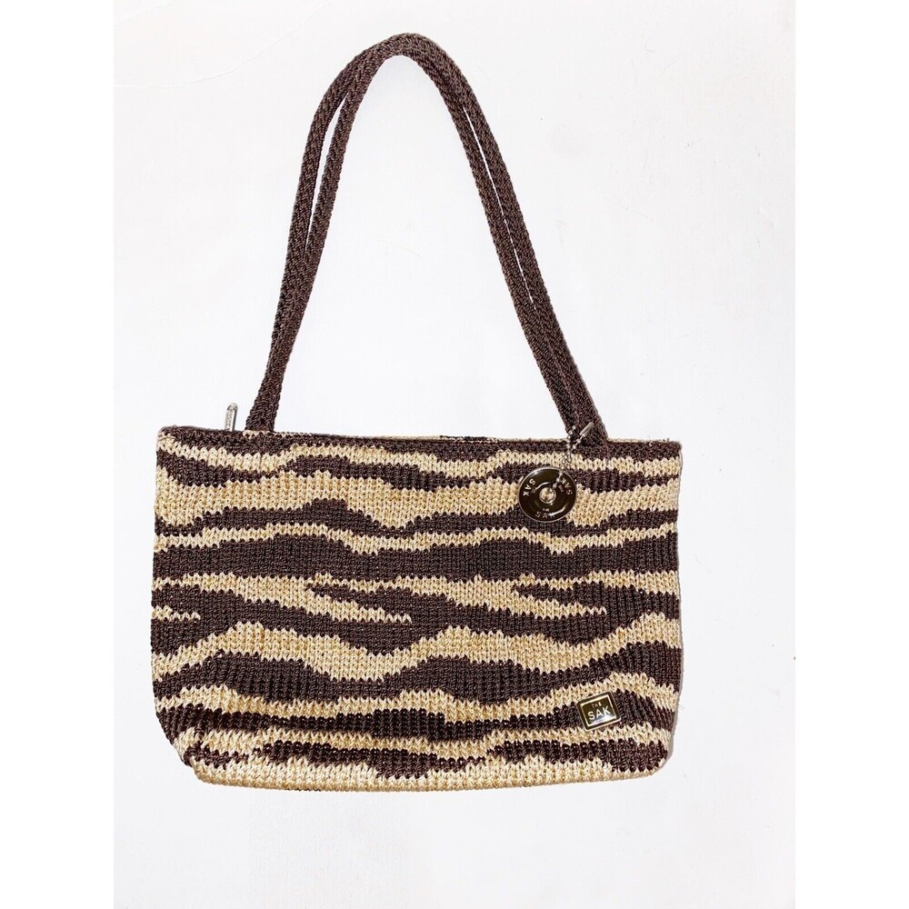 The Sak Zebra Print Brown Tan Gold Bag